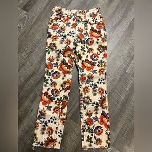 Anthropologie Pilcro Vibrant Floral Jeans